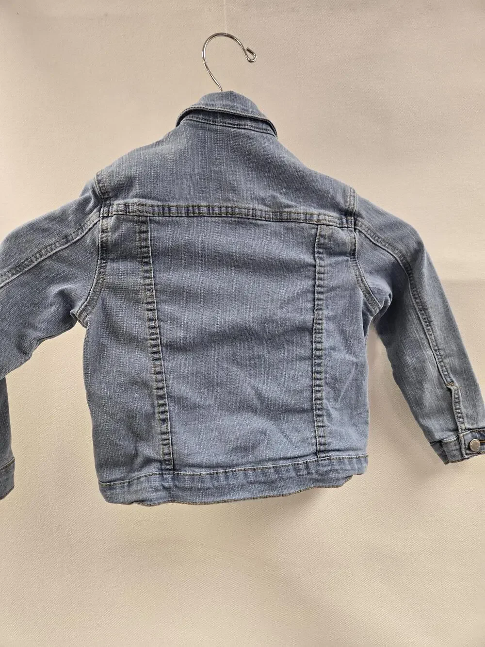 Shein Jacket Girls 6Y Blue Denim Distressed Jean Button Up Pockets Youth Kids